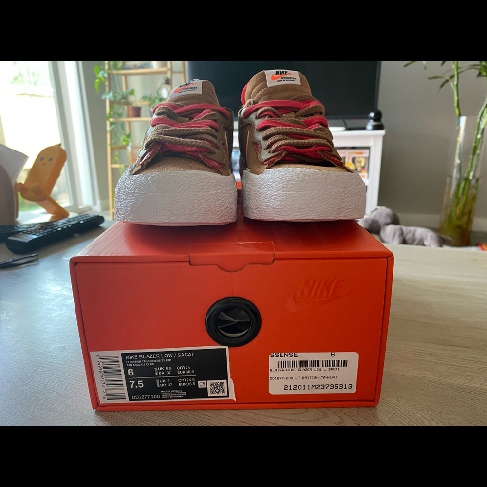 Nike Blazer Low Sacai British Tan - Picture 2 of 6